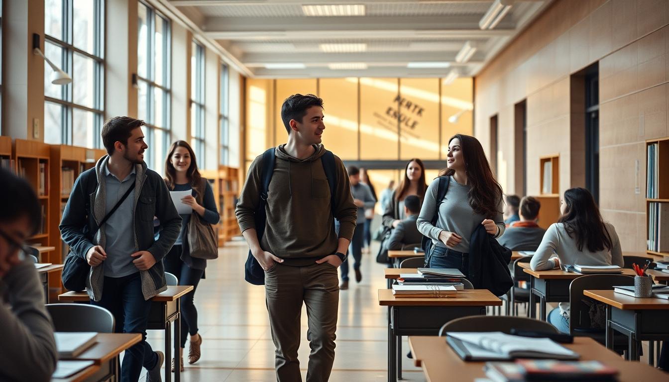 Modern university campus for students